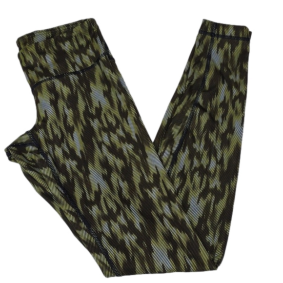 Lululemon Wunder Under Tight 7/8 Camouflage Pear Inkwell Pants, size 4 - Picture 4 of 10
